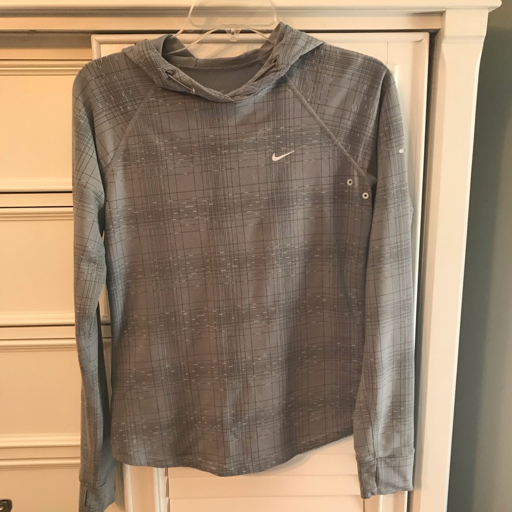 Grey NIKE Dri-Fit hoodie- SMALL